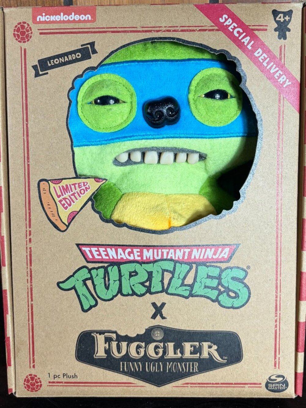 Fuggler Teenage Mutant Ninja Turtles - 9" Plush - Limited Edition- Leonardo